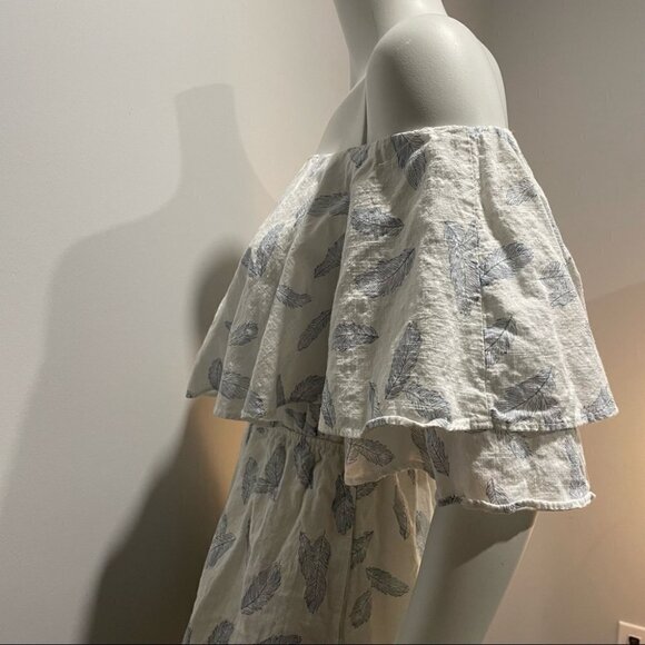 STUDIO • linen feather print romper - Picture 6 of 7